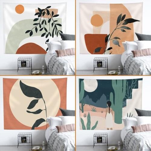 Nordic Modern Morandi Style Printed Wall Tapestry Cheap Hippie Wall Hanging Bohemian Wall Tapestries Mandala Wall Art Decor