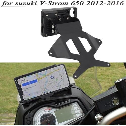 New Motorcycle Bracket Mobile Phone GPS Board Bracket Mobile Phone Holder USB For SUZUKI V-STROM 650 XT DL 650 Vstrom 2012-2016