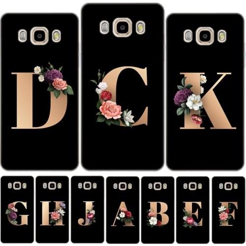 Flower 26 English Name Letters Custom New Soft Phone Case For Samsung Galaxy J3 J5 J7 2017 J8 J4 J6 2018 Silicone Cover
