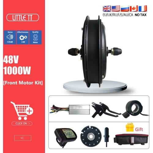Ebike Motor 48V1000W Hub Motor Brushless Gearless Electric Bike Front Motor For Electric Bicycle Bike Conversion Kit With KT LCD