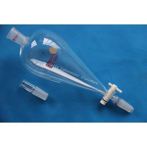 1000mL Pyriform Separatory funnel, with glass stopper, 24/40 joint,PTFE Stopcock (lab glassware)