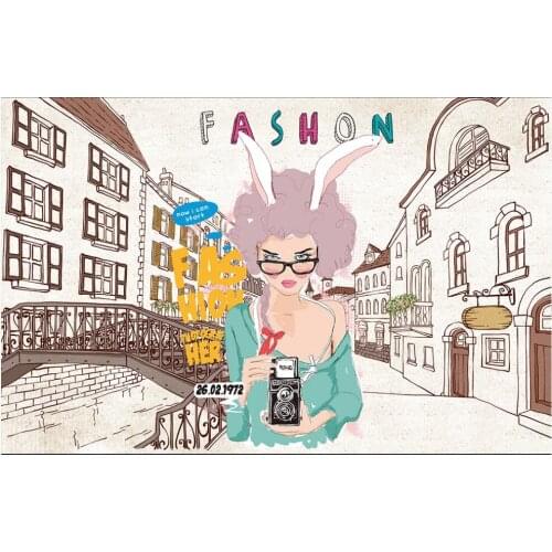 Custom photo mural 3d wallpaper Fashion beauty city street scenery home decor living room wallpaper for walls 3 d in rolls