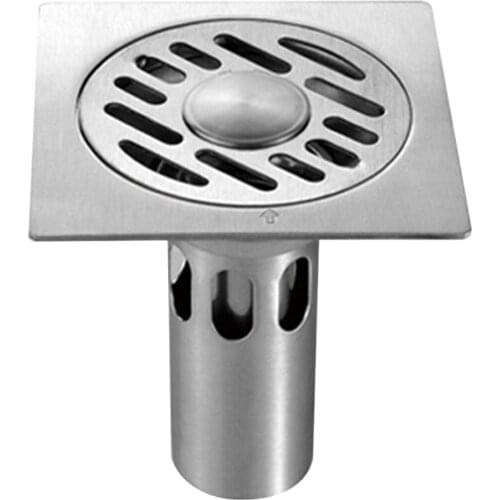 10cm Waste Plumbing Kitchen Anti-odor Water Accessories Floor Drain Hotel Cover Home Stainless Steel Square Bathroom Shower