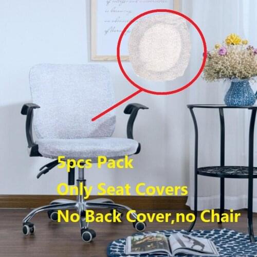 Universal Dining Chair Covers Bar Stool Seat Slipcovers Fit 15-21inch Seats without Back Covers (5pcs Pack)