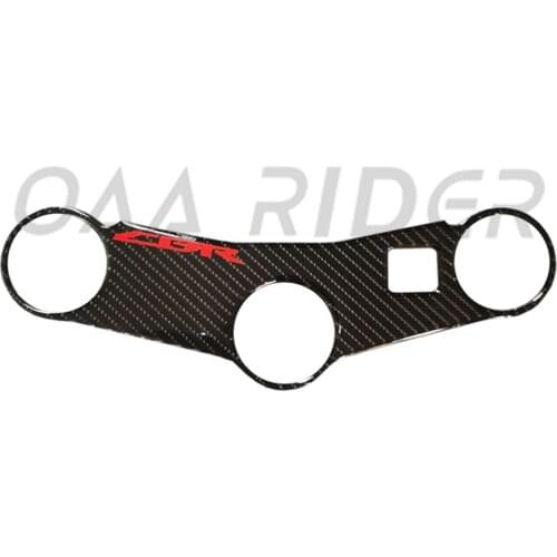 Pattern Top Triple Clamp Yoke Sticker For Honda CBR 600RR CBR600RR F5 2003 2004 Motorcycle Carbon Fiber 3D Raise Decal Racing
