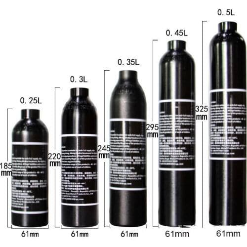 4500Psi Paintball Cylinder Aluminum CO2 Air Tank (Empty) Safety explosion-proof High Pressure Soda Bottle Filling Tank Cylinder