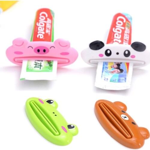 Cartoon Cute Animal Toothpaste Squeezer Tube Rolling Squeezing Dispenser Holder Bathroom Home Decoration Accessories Modern