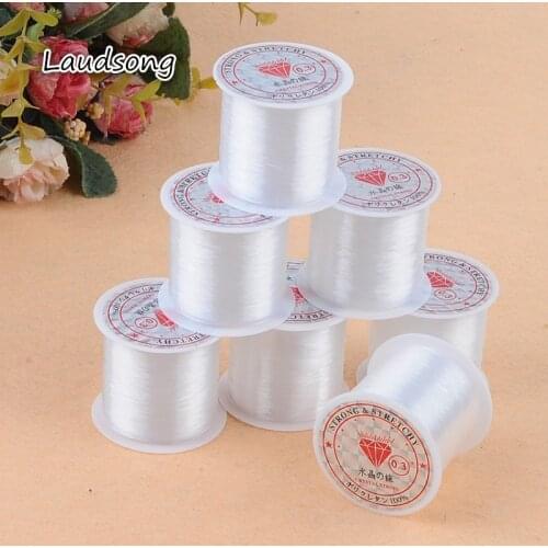1Roll DIY Beaded Accessories Transparent Nylon Line Manual Line Crystal Rope No Elasticity Line For Jewelry Making