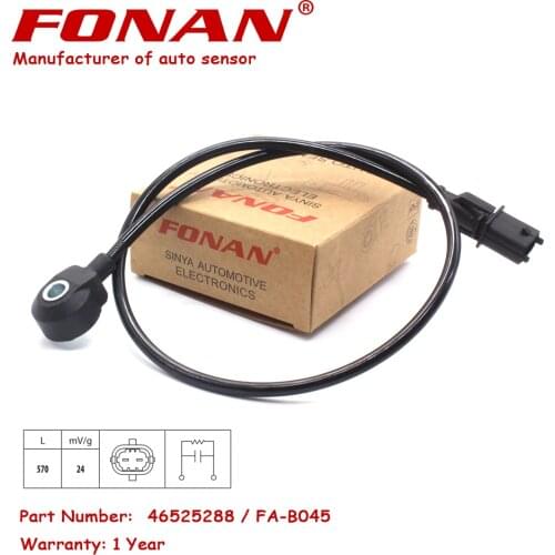 2 PINS High Quality Knock Detonation Sensor For FIAT MAREA WEEKEND 24i 20V 2001- 0261231144 46525288