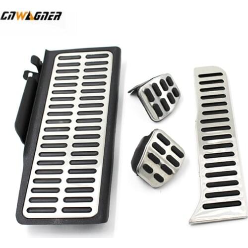 4Pcs/Set MT Foot Rest Fuel Brake Clutch Car Auto Pedals Pads for Volkswagen vw Passat B6 B7 cc for Skoda Superb Footrest Gas Pad