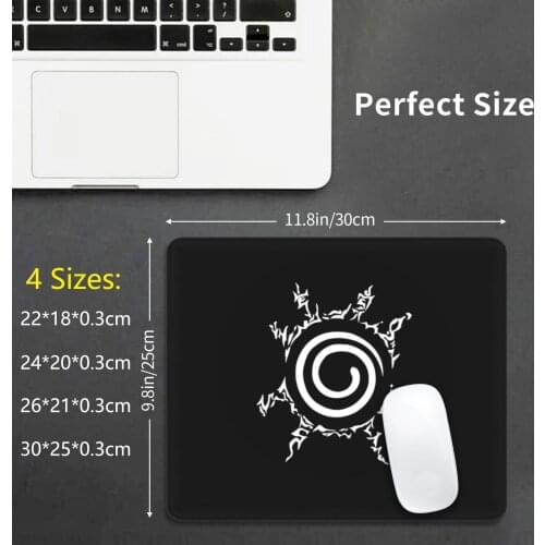 White Kyubi Seal Mouse Pad DIY Print Kyubi Stamp Boruto Shippuden Anime Sleeve Sasuke Kurama