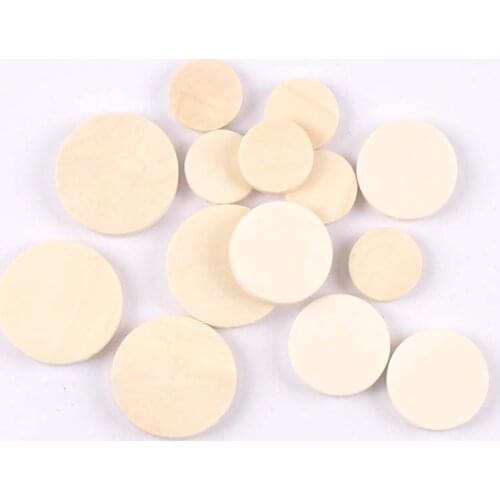 15/25/50Pcs Natural Wood Spacer Beads Craft Supplies For DIY Hand Dyeing Oblate Circle Jewelry Accessories Making Bracelet m2242