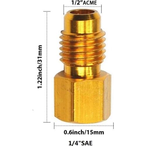 Quick Coupling Adapter 1/2\" ACME Male 1/4\" SAE R12 Conditioner Durable