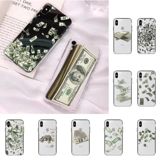 Yinuoda dollor money Phone Case for iPhone 8 7 6 6S Plus X 5S SE 2020 XR 11 12 pro XS MAX