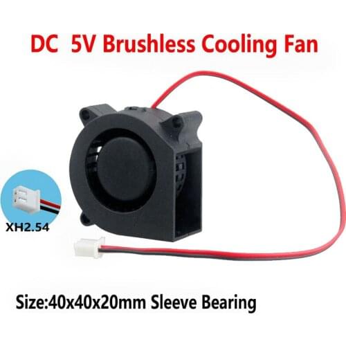 Gdstime 5 pcs 4020 5V 2Pin 4cm 40mmX20mm Small Blower Fan DC 0.2A 40mm 40*40mm Cooling Fan