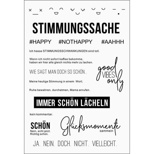 German word Clear Stamps for Scrapbooking Tampons Transparents Seal Background Stamp Card Making Diy