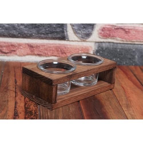 Halk Kitabevi Decorative Wooden Candlesticks