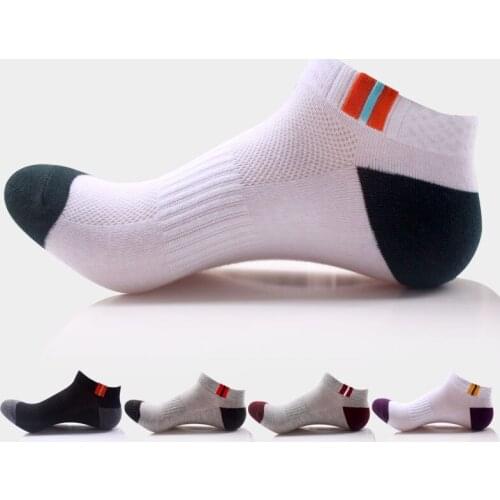 Cotton Sports Wear-resistant Breathable Mens Compression Socks Four Seasons Sole Loops Sweat-absorbent Male Basketball Socks