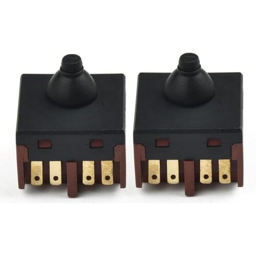 2pcs Angle Grinder Switch Push Buttons 0.98x0.98inch Suitable for 100mm 4" Angle Grinder Parts Accessories