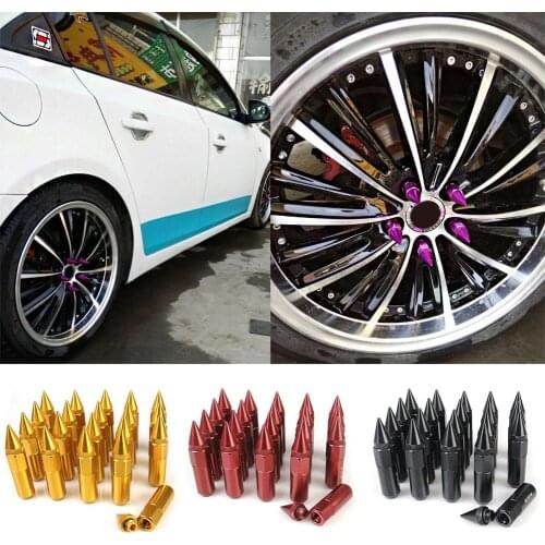 20Pcs Universal Modified High Hardness Light Spike Valve Cap for Car Tire Stem Car Accessories Exterior