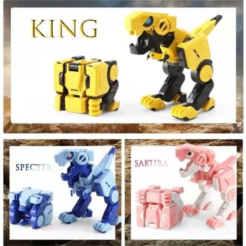 4X4CM Transformation cube Deformable Dinosaurs can move Tyrannosaurus Rex Action & Toy Figures birthday gift for Boy