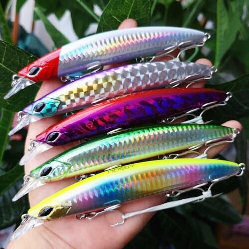 Noeby NBL 9498 4pcs new minnow fishing lure hard artificial bait sea fishing 130mm 23g floating for sea bass pike France Hooks