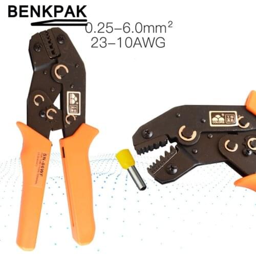 SN-06WF Mini European Straight Multi jaw terminal Crimping tool plier 0.25-6mm2 hand tools Crimper pliers