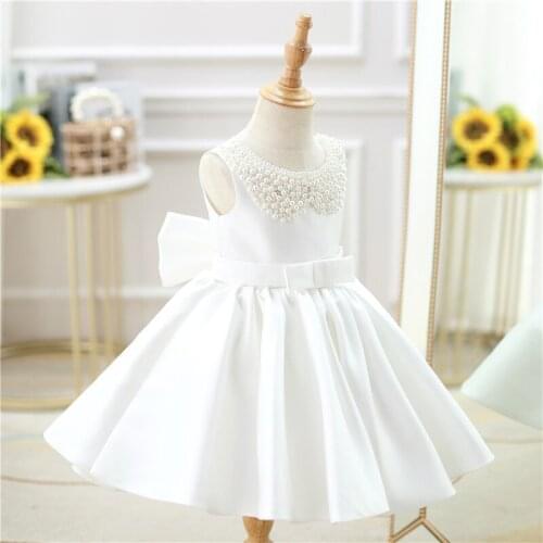 Infant Dresses Girl 1st Birthday Dress For Baby Girl White Lace Toddler Girl Christening Gown Newborn Baptism Evening Clothes
