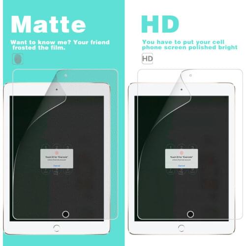 HD Anti-Scratches Clear Glossy Film For APPLE Iphone IPAD AIR 2 AIR A1566 A1567 A1474 A1475 A1476 9.7 in Anti-Glare Matte Film