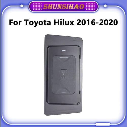 Ouchuangbo For Toyota Hilux 2016-2020 car wireless charger Wireless charging panel telephone charger armrest box