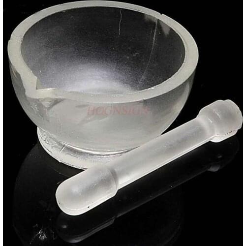 Glass Mortar 60mm Grinding Bowl With Grinding Rod Chemical Experiment Equipment Consumables Teaching Instruments