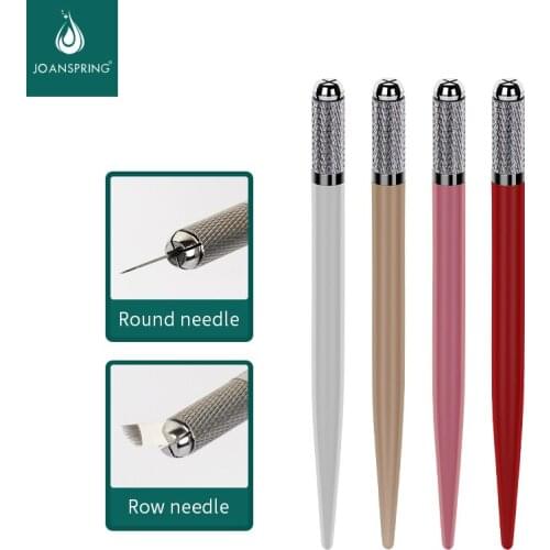 Tattoo Eyebrow Miccroblading Pen 3D Embroided Manual Tattoo Pen Handmade Semi Permanent Makeup Tool For Flex Round/Row Needles