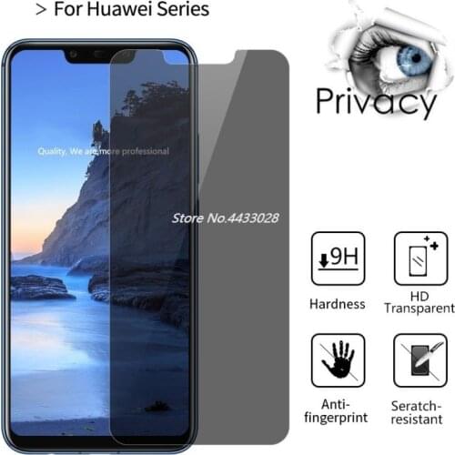 For Huawei Mate 20 Lite Pro Mate 20 X 20x Privacy Antipeep Tempered Glass Screen Protector 9H Screen Film for Huawei Mate 10 Pro