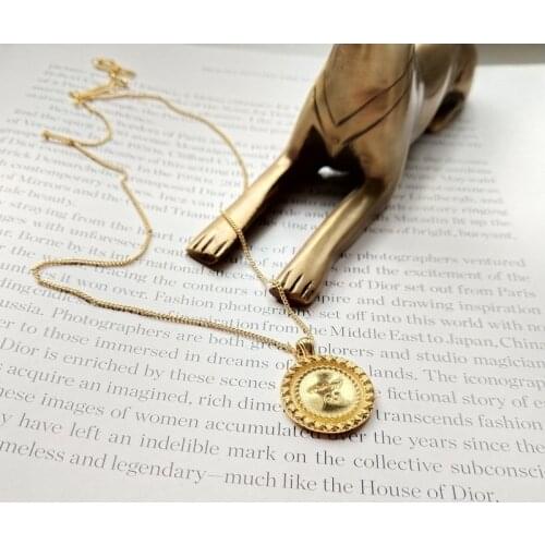 925 Sterling Silver Fashion Exquisite Simple Round American Style Initial Necklace With Letter Women Gift Whimsical Necklace