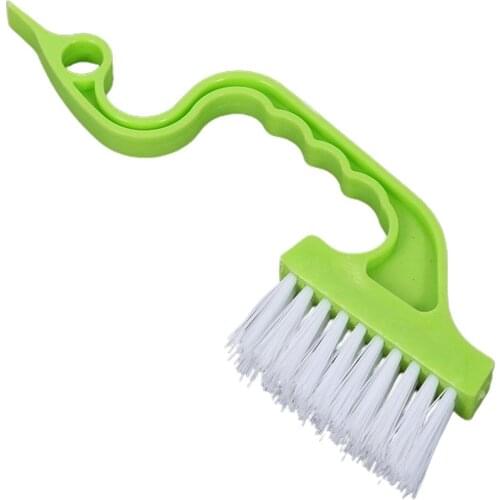 1pc Triple Slot Hand Holder Window Cleaning Tool Tracking Kitchen Cleaning Brushes 4 Color Random Cleaning Brush