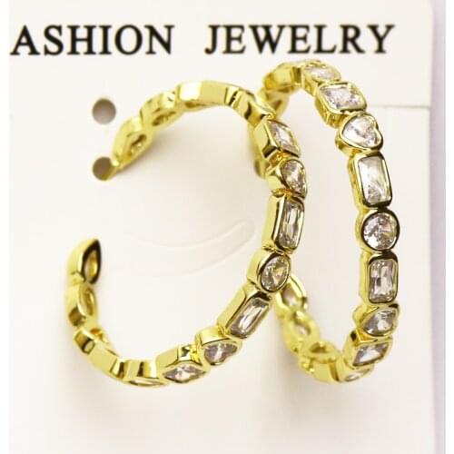 10 Pairs Hoop earrings New design Geometric earrings women jewelry Fashion Hollow stud earrings Gift for women jewelry 8142