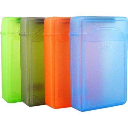 10 PCS 3.5 "Portable IDE Sata HDD External Case Hard Drive Case Hard Case Plastic Protection case Random colors