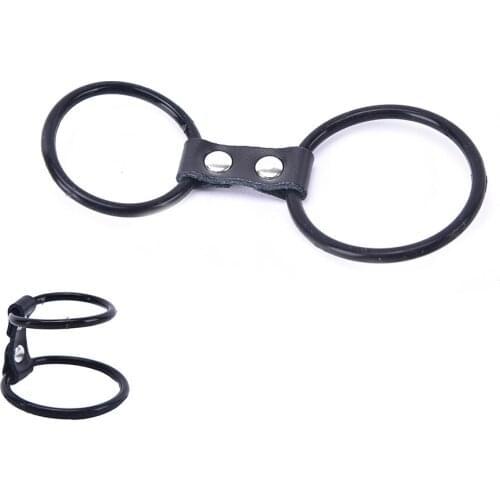 2 Rings Leather Penis Rings Penis Clitoris Delay Cock Ring Male Masturbation Massager Sex Products Sexy Toys For Men