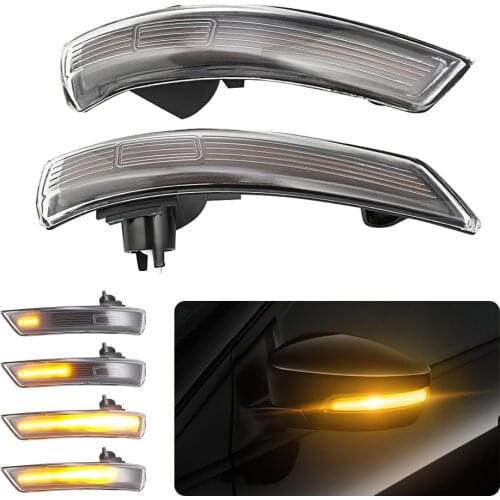 2 pieces For Ford Focus 2012-2018 Dynamic Rearview Mirror Turn Signal Light LED Side Wing Indicator Blinker Repeater Light 12V