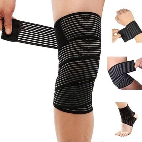 40~180cm High Elasticity Compression Bandage Sports Kinesiology Tape for Ankle Wrist Knee Calf Thigh Wraps Support Protector