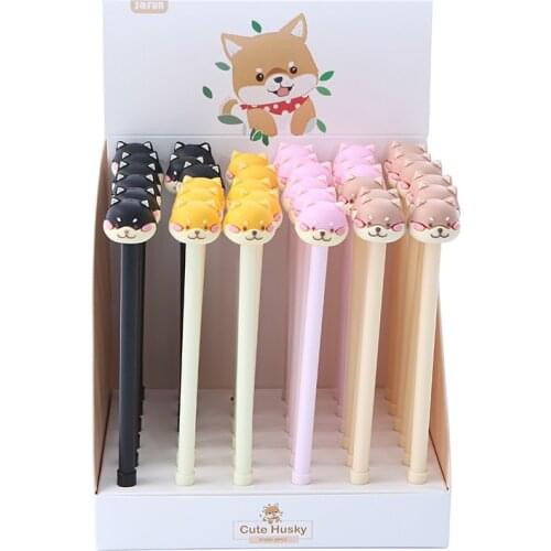 48pcs Gel Pens Bottle shape black colored kawaii gel-ink pens pens for writing Cute stationery office school supplies