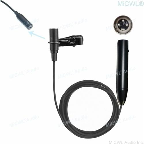 48V Phantom Power XLR 3Pin Microphone Tie Clips Lavalier Lapel Omnidirectional Microfone Mic 5m Cable