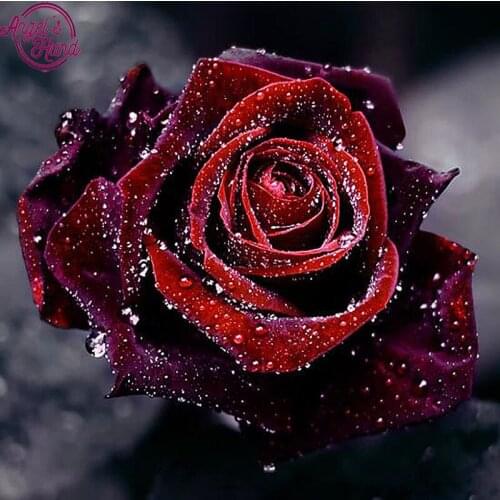 5d diamonds mosaic rain rose diy embroidery hand made diamond mosaic pictures of rhinestones full square drill