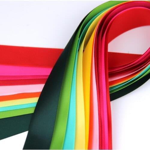 6mm ~ 25mm Colors Green Double Sided Satin Ribbon for Party Wedding Decoration Handmade Rose Gifts