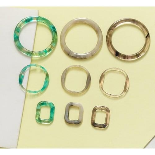 10pcs Acetate transparent fashion earrings for women 2021 hollow ring rectangular pendant diy jewelry accessories materials