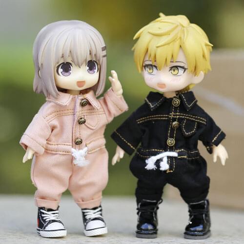OB11 Doll Accessories fashion Siamese overalls for ob11,molly, gsc,1/12 BJD,body9,YMY,DDF obitsu 11 clothes toys for boys girls