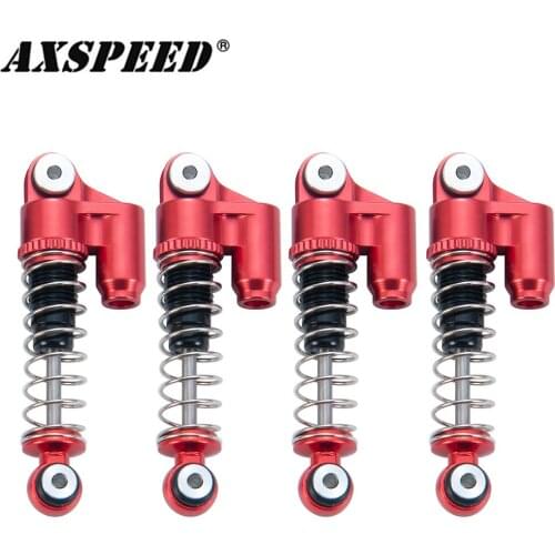 AXSPEED Metal Shock Absorber Double Cylinder Dampers with Springs for 1:24 Axial SCX24 90081 AXI00001 AXI00002 RC Crawler Car