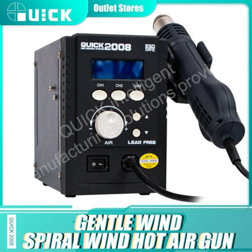 Quick 2008 hot air gun soldering station 700W Hot Air Heat Gun Welding Repair Tools Rework Station Solder Iron Desoldering tools