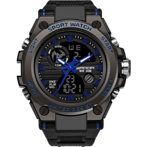 Sanda Sports watch sanda 739 army watch men Dual Time Led Analog Waterproof Clock Quartz Digital Sports Watch relogio masculino