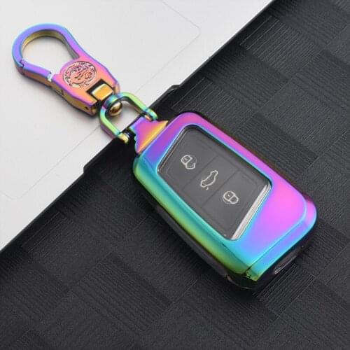 Zinc Alloy Car Remote Key Case Cover Holder Shell Fob For Volkswagen VW Magotan Passat B8 Golf For Skoda Superb A7 Accessories